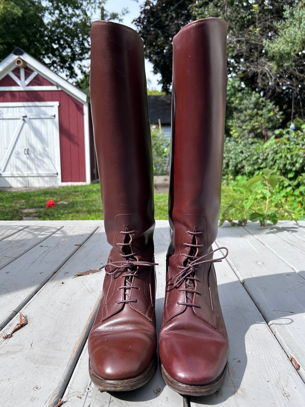 Vintage Brown Leather Field Boots